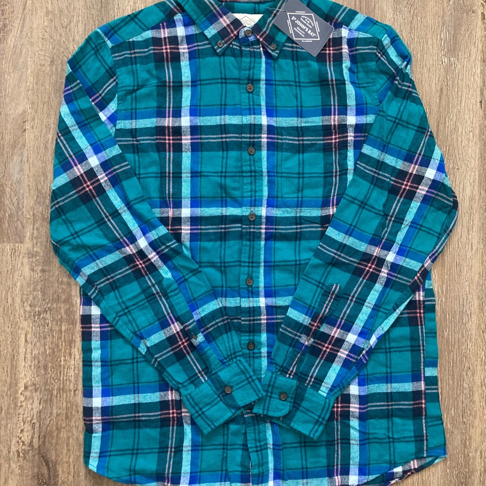 St John’s Bay Flannel Men’s Medium New